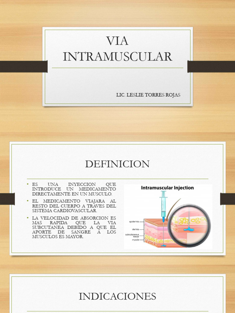 Clase 11 Via Intramuscular | PDF | Medicamentos con receta | Inyección ...