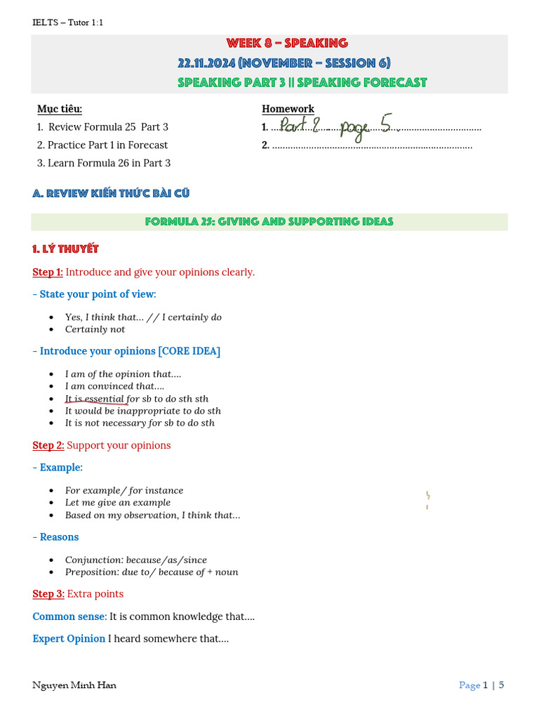 IELTS Speaking Part 3 Guide | PDF | Human Communication | Learning