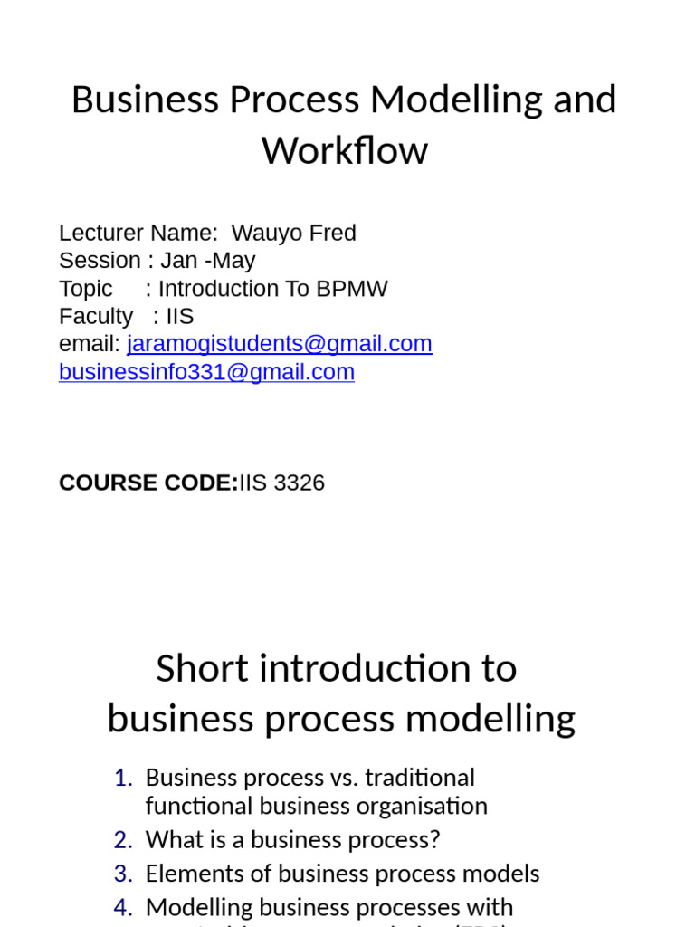Business Process Modelling and | PDF | Business Process | Unified ...
