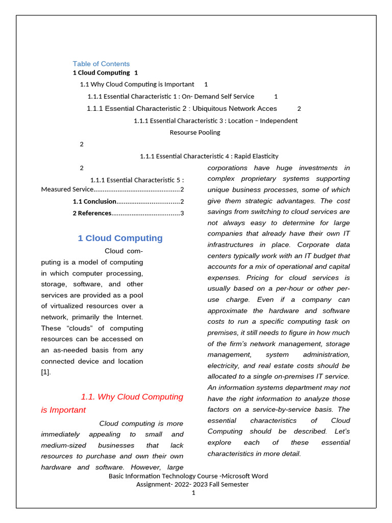 Basic Information Technolgy 2 | PDF | Cloud Computing | Computing