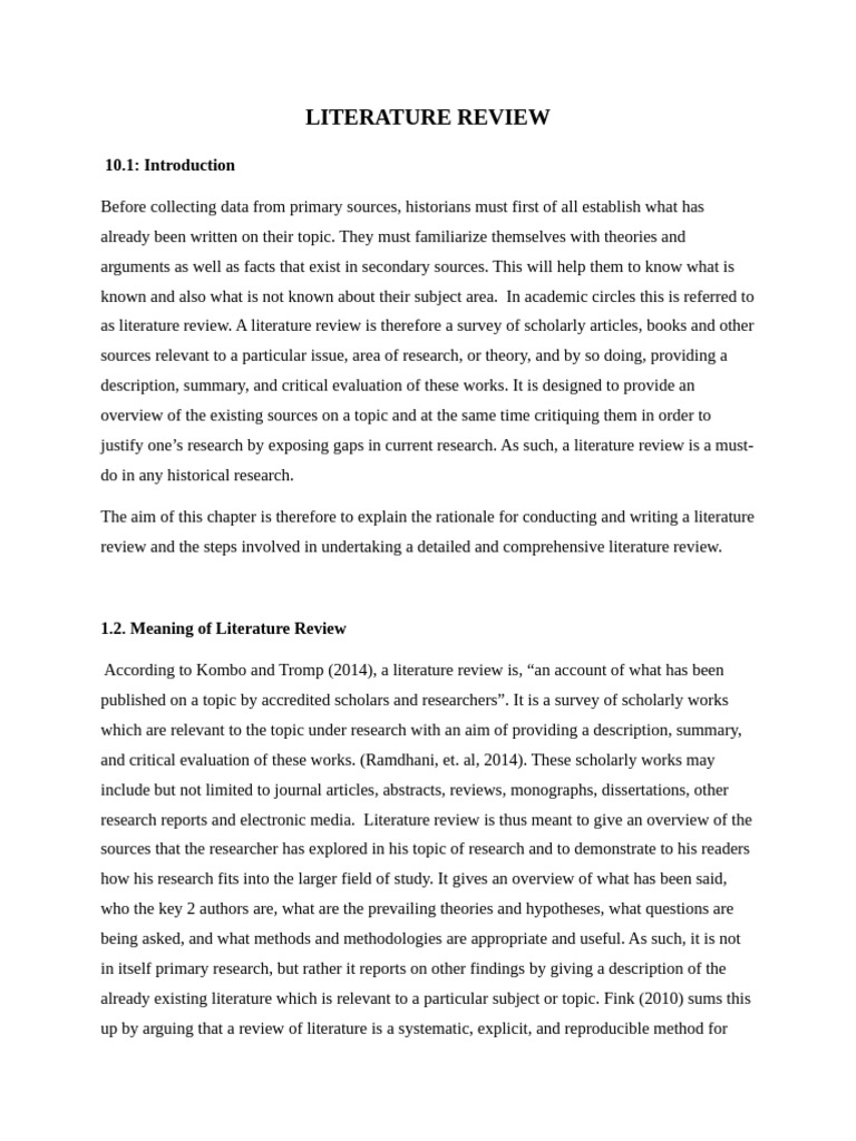 Importance of Literature Review in Research | PDF | Literature Review ...