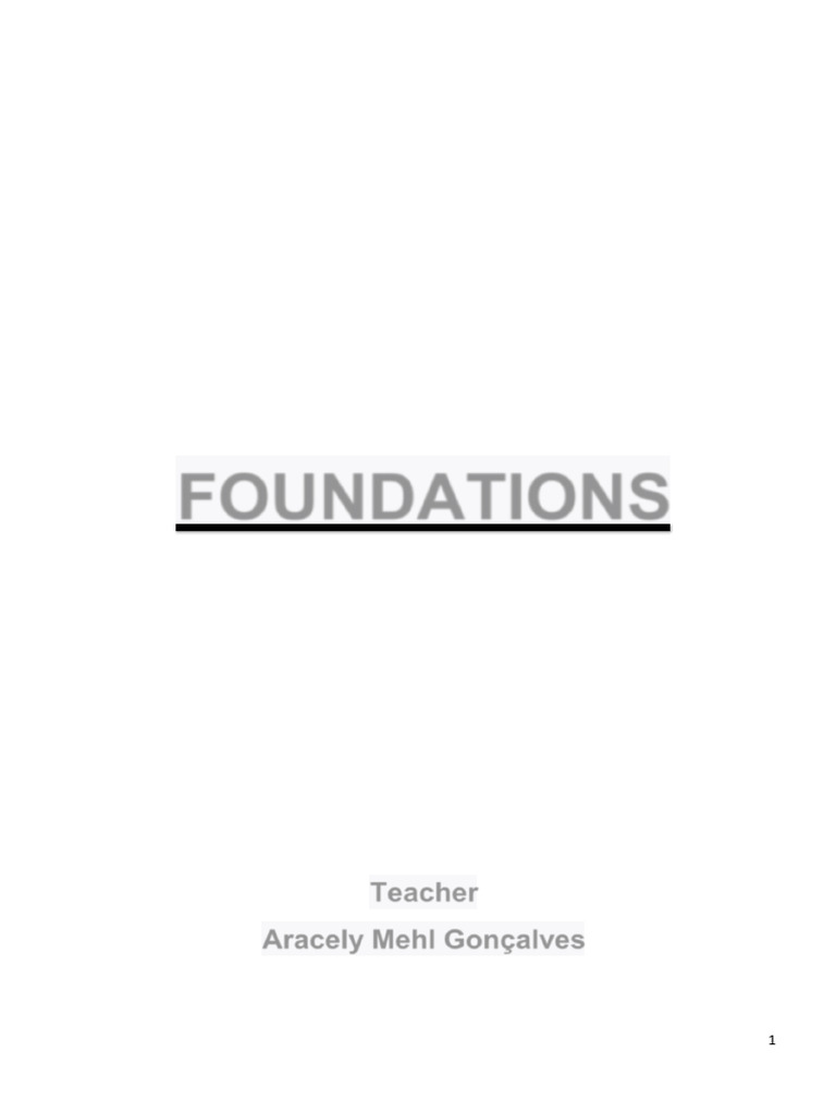 English Learning Foundations Guide | PDF