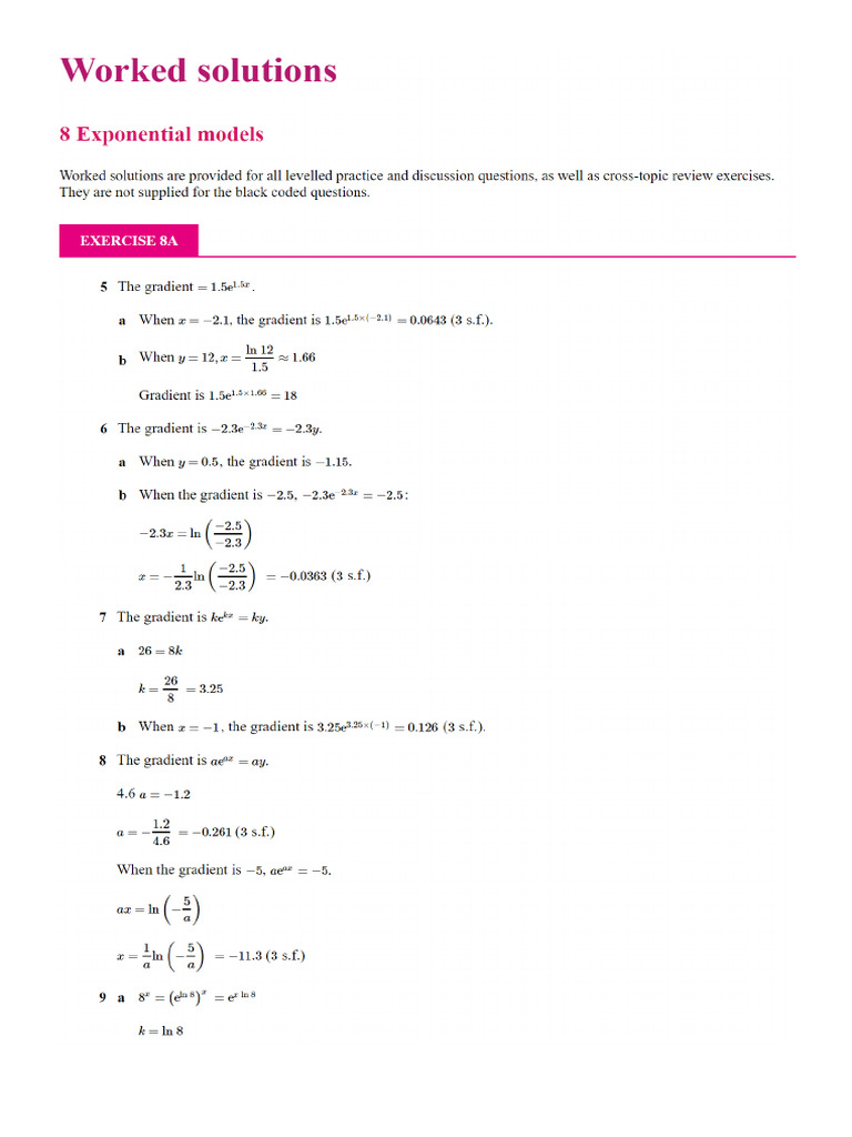 Chapter 8 Worked Solutions | PDF