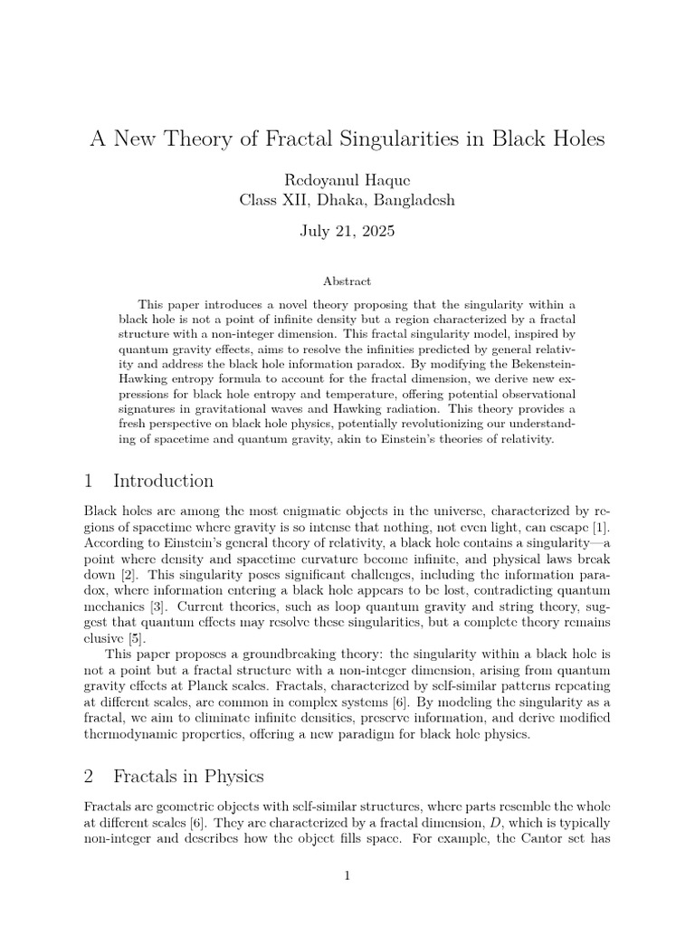 Research On Singularity | PDF | Black Hole | Gravity