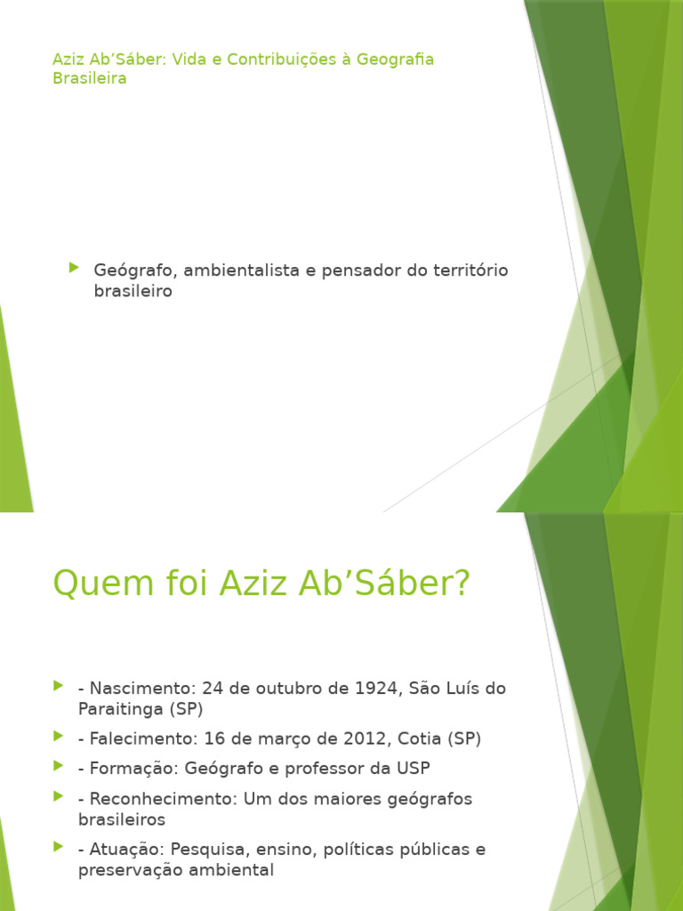 Aziz Ab’Sáber: Legado na Geografia Brasileira | PDF
