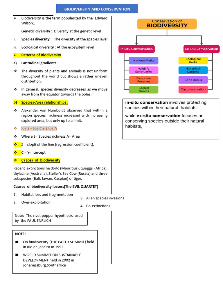 Biodiversity Patterns and Conservation Strategies | PDF