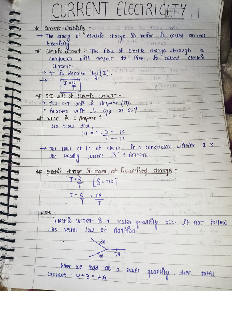 CH 3 Physics Notes For Class 12 | PDF