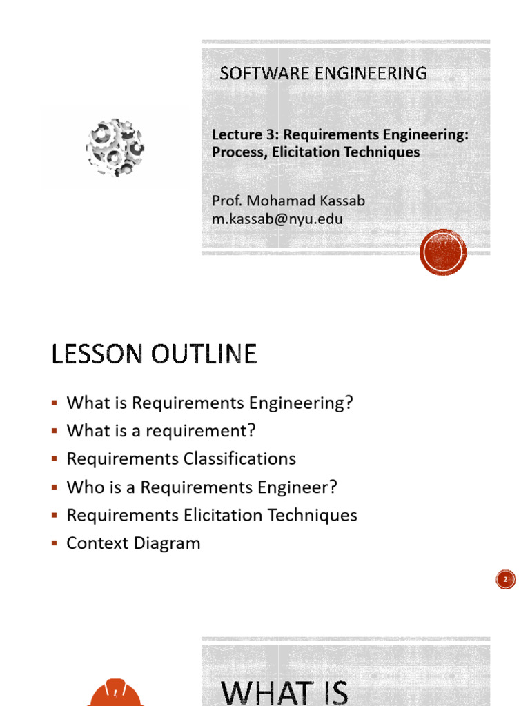 3 - Requirements Engineering I | PDF | System | Computing