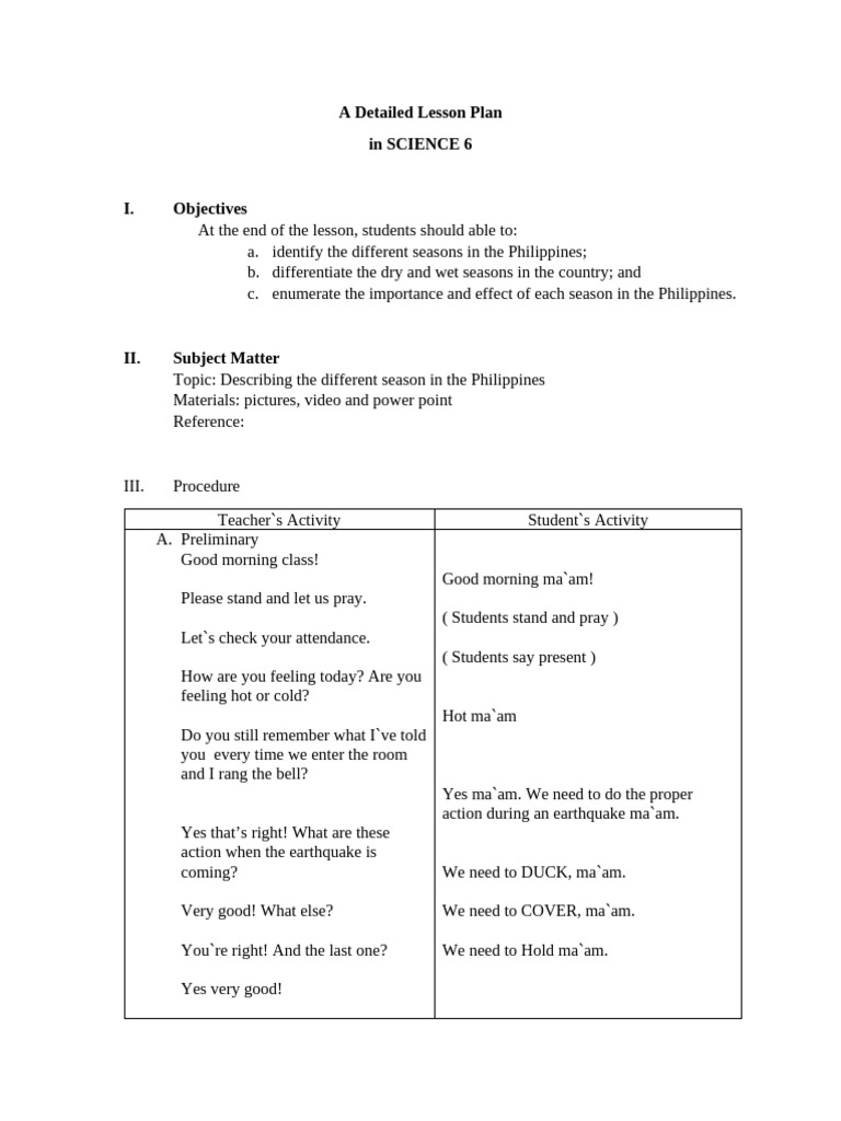 Detailed Lesson Plan in Science | PDF | Rotation | Earth