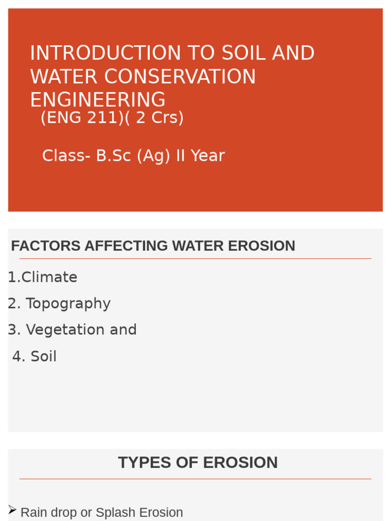 Types of Soil Erosion Explained | PDF | Erosion | Surface Runoff