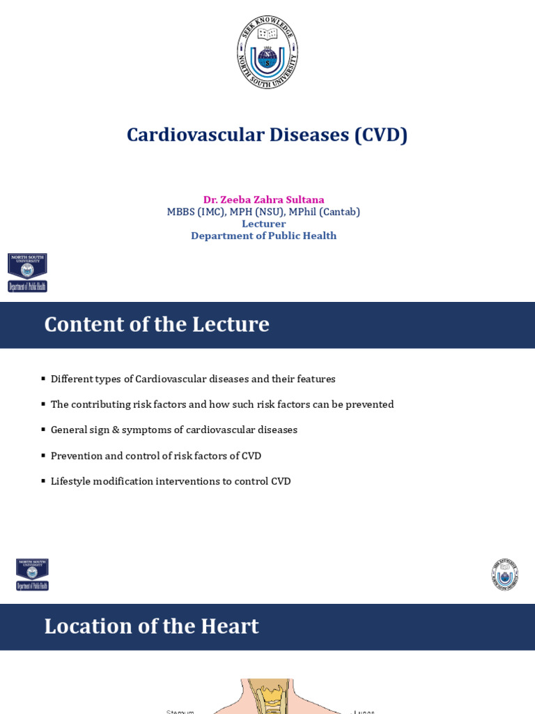 Lecture+8 Cardiovascular+Diseases | PDF | Cardiovascular Diseases | Heart