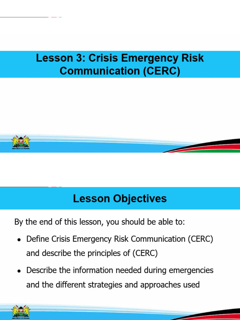 Six Principles of CERC Explained | PDF | Risk | Emergency