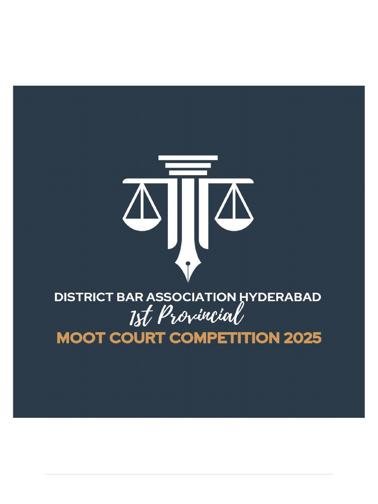 DBA Hyderabad Moot Court Rules 2025 | PDF | Mootness | Prosecutor