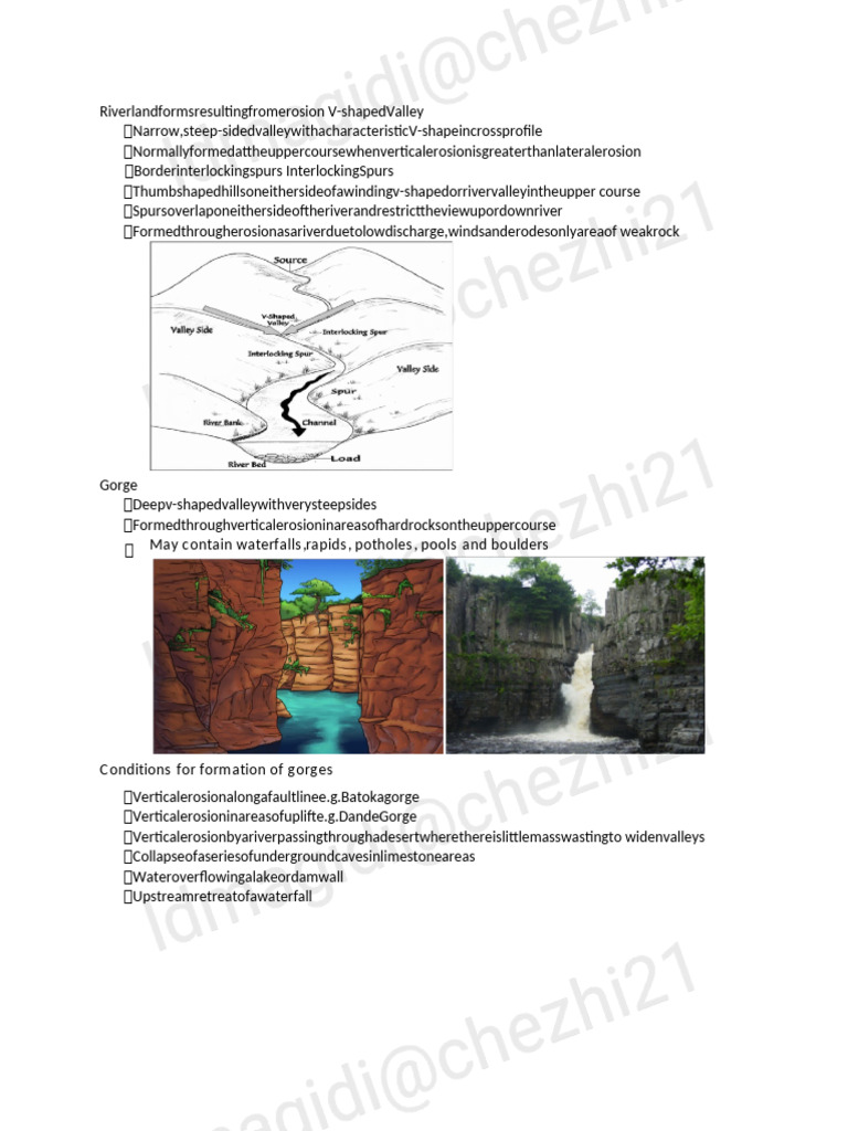 Erosion-formed River Landforms | PDF | Fluvial Landforms | Erosion ...