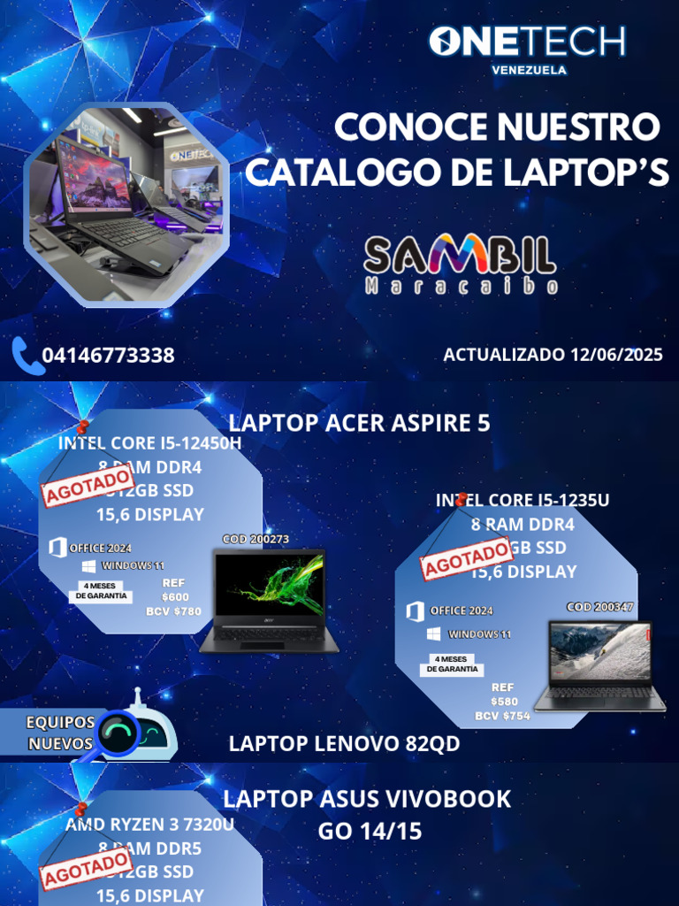 Catálogo de Laptops y Accesorios 2025 | PDF | Almacenamiento de datos ...