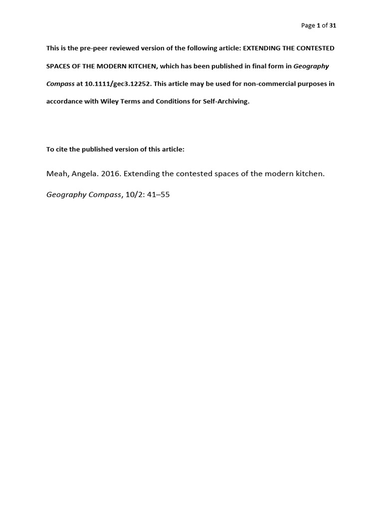 Extending The Contested Spaces of The Mo | PDF