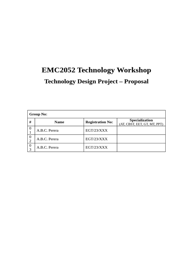 EMC2052 Technology Design Proposal | PDF