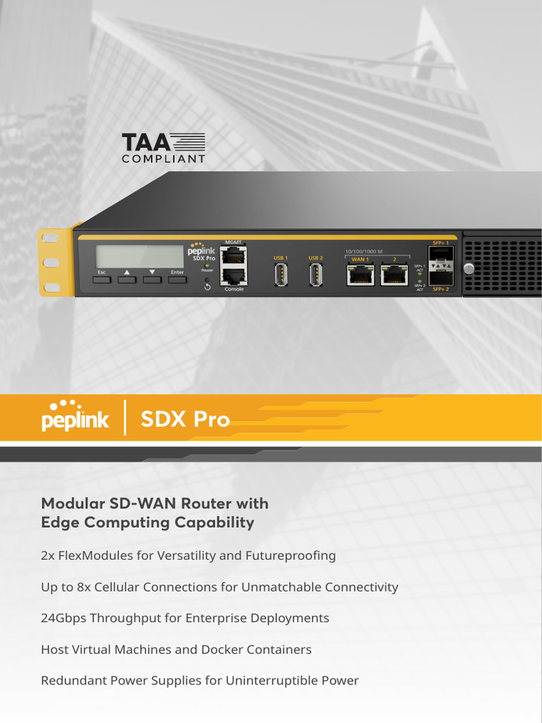 SDX Pro: Modular SD-WAN Router Overview | PDF | Computer Network ...