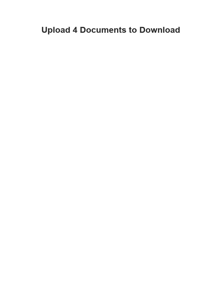 Upload 4 Documents To Download | PDF
