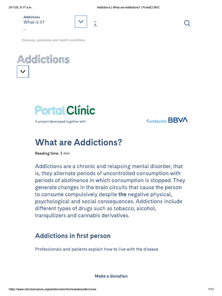 Addictions Information | PDF