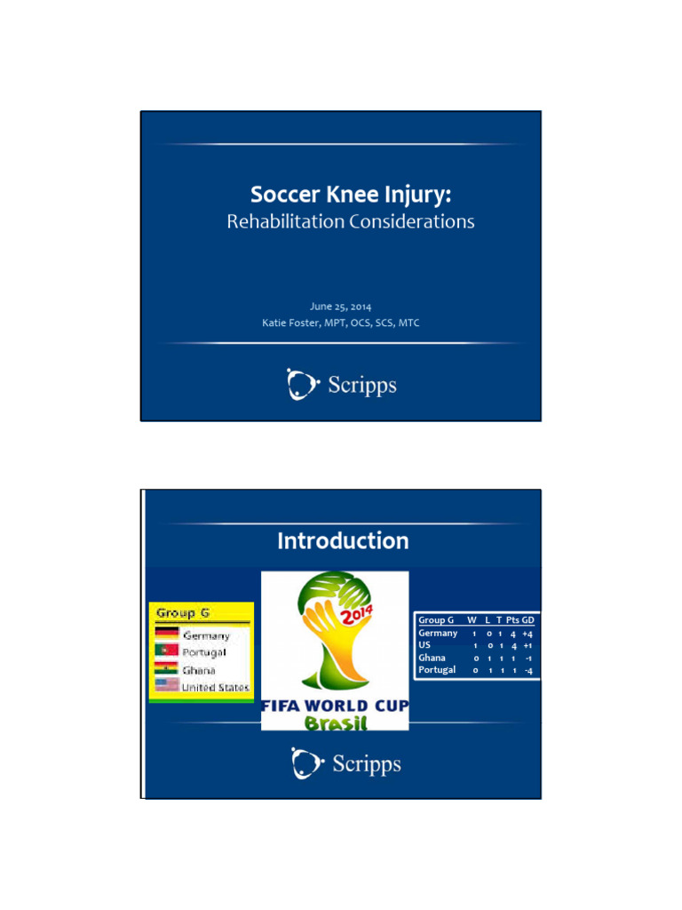 Soccer Knee Injury Rehab Insights | PDF | Diseases And Disorders ...