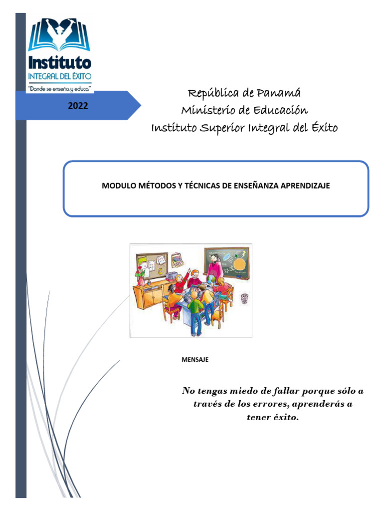Métodos y Técnicas de Enseñanza Aprendizaje | PDF | Enseñando | Aprendizaje