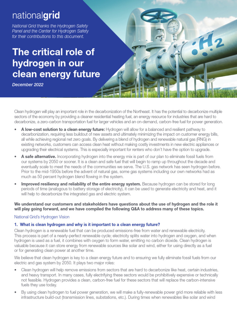 Hydrogen Safety FAQ - December 2022 | PDF | Natural Gas | Sustainable ...
