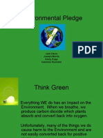Environmental Pledge: Josh Davis Joseph Morris Emily Popp Cameron Rochelle
