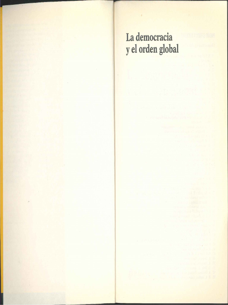 Held La Democracia y El Orden Globalllll | PDF