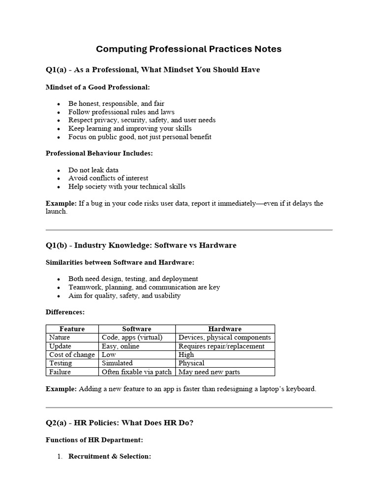 Essential Computing Professional Practices | PDF | Security Hacker ...