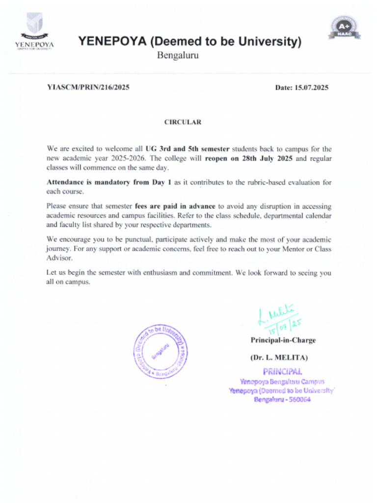 Circular 15 07 2025 | PDF