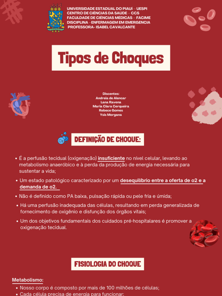 Seminario Tipos de Choques | PDF | Choque (circulatório) | Coração