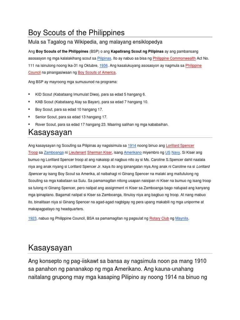 Boy Scouts of The Philippines PDF