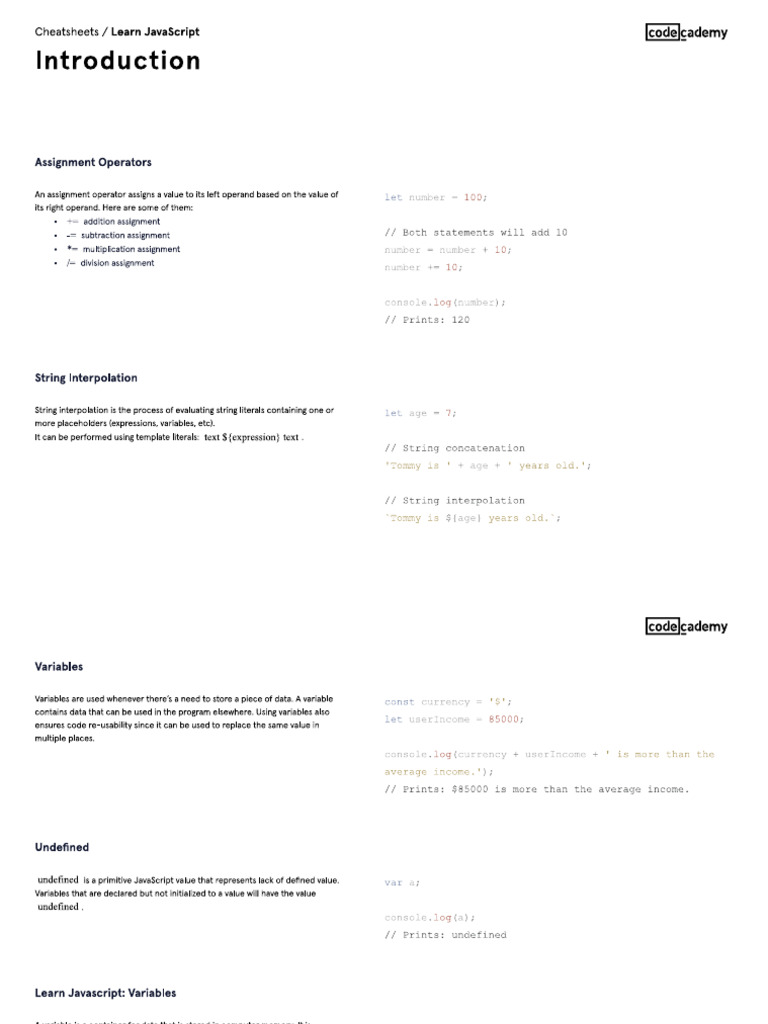 Js Cheatsheet | PDF
