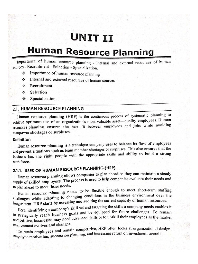 Ge3754 HRM Unit 2 | PDF