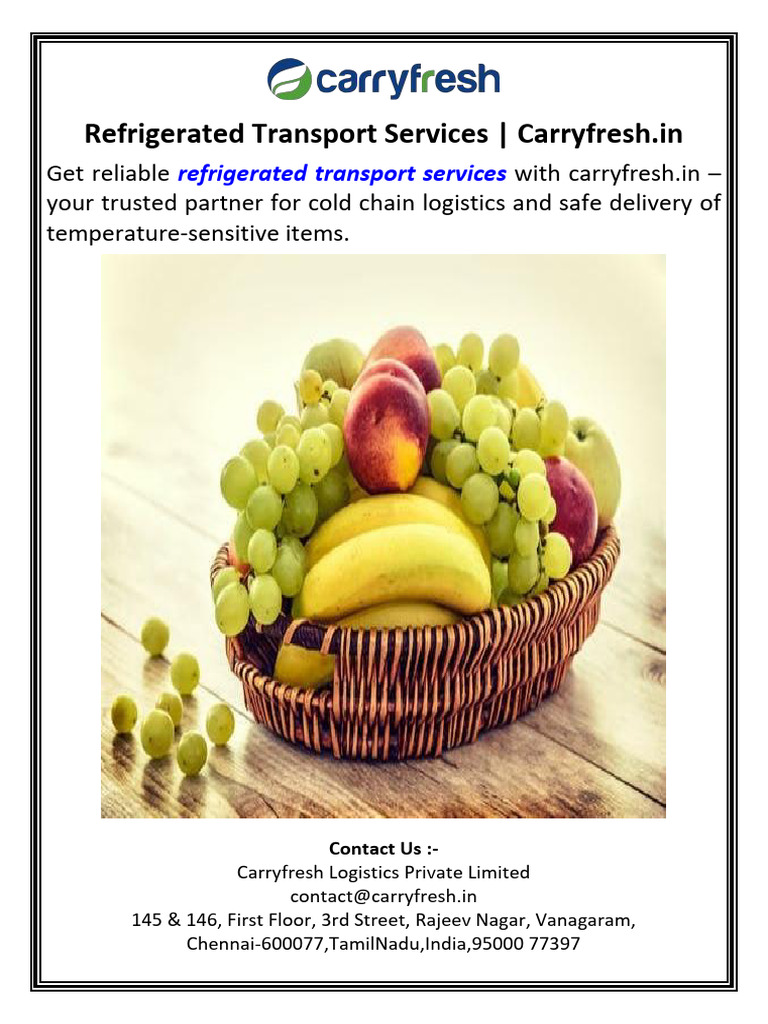 Refrigerated Transport Services Carryfresh - in PDF | PDF