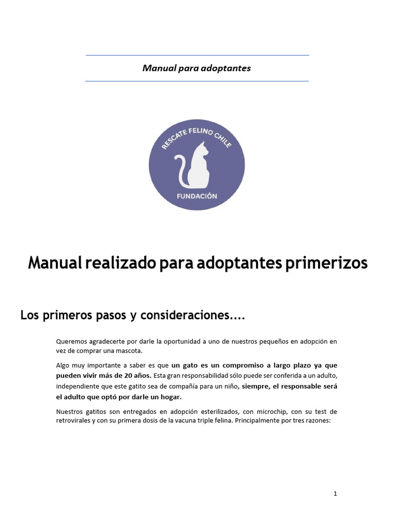 Guía de Adopción para Gatitos | PDF | Alimentos | Nutrición