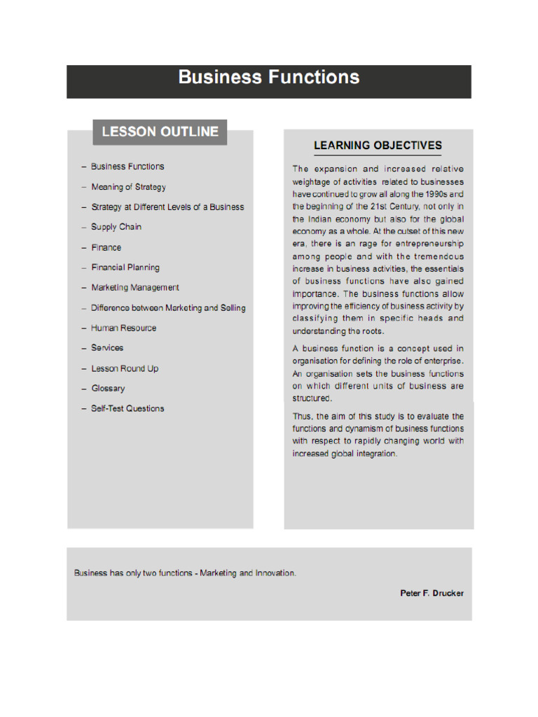 Business Functions 1 | PDF