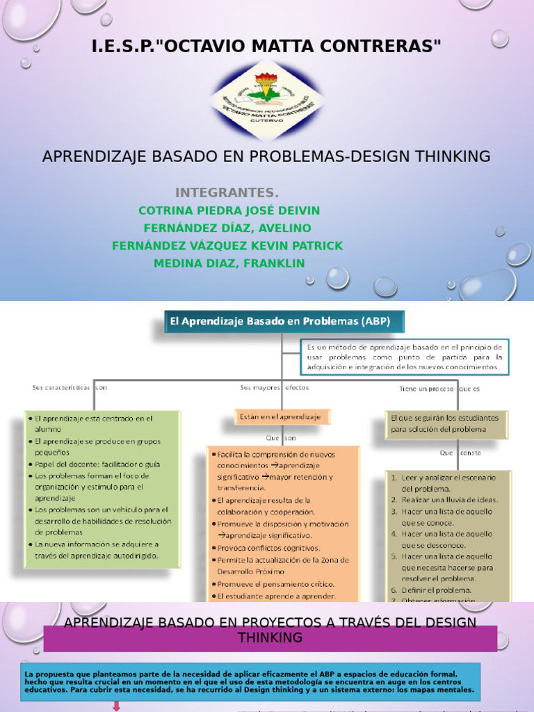 Aprendizaje Basado en Problemas-Design Thinking | PDF | Aprendizaje ...