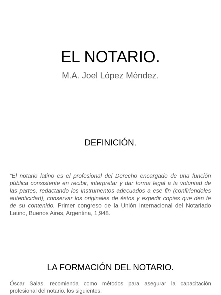 El Notario. | PDF