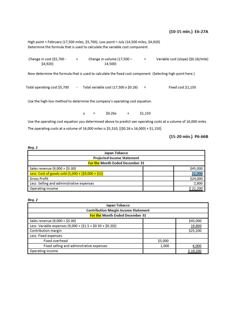 MAI Assignment 6 Solutionv2 | PDF | Management Accounting | Financial ...