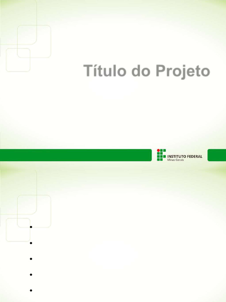 Modelo Apresentação IFMG | PDF