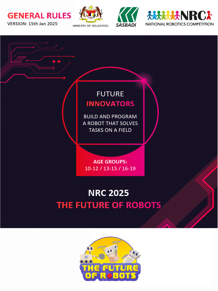 NRC 2025: Future Innovators Guide | PDF | Robotics | Robot