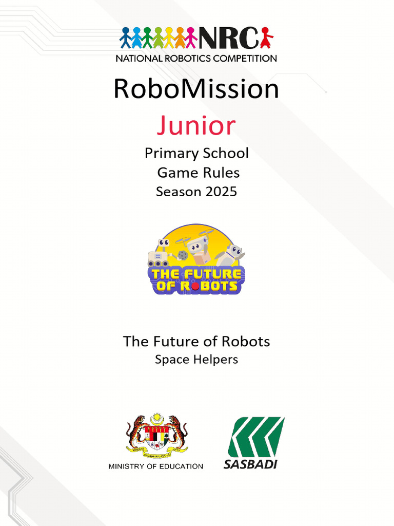 RoboMission Junior Game Rules 2025 | PDF | Space Debris | Satellite