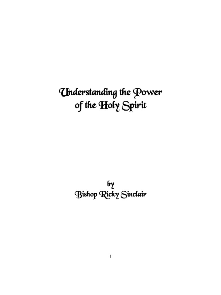 Power of the Holy Spirit Explained | PDF | Jesus | Baptism
