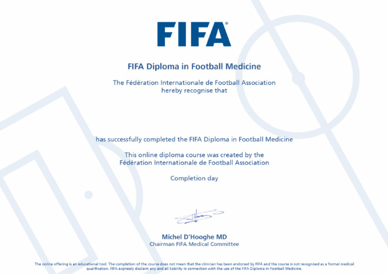 FIFA Medicine Diploma | PDF
