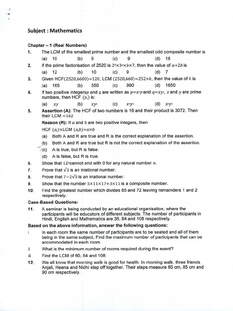 Class 10 CH 1,2,3,8 | PDF