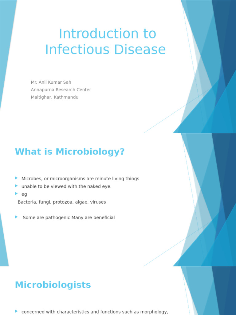 Introduction to Infectious Diseases | PDF | Microbiology | Infection