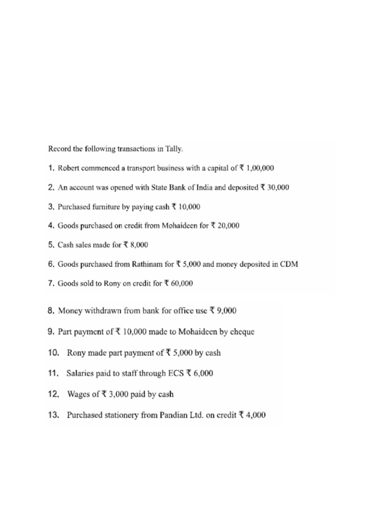 Tally Assignment | PDF