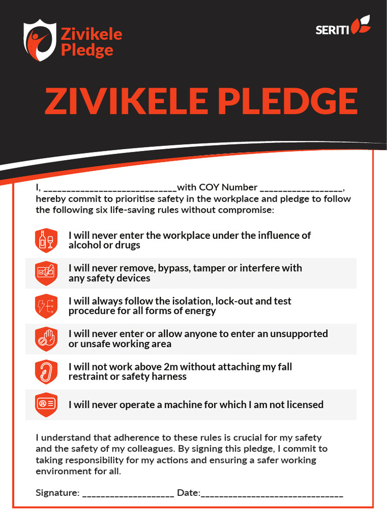 Safety Pledge for Fall Protection | PDF